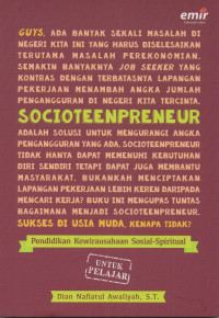 Image of Pendidikan Kewirausahaan Sosial-Spiritual untuk Pelajar